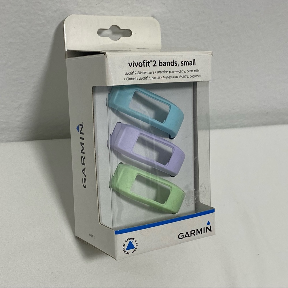 Garmin Vivofit Silicon Wrist Bands Set of 3 - Blue, Lavender, Green - NIB- Small
